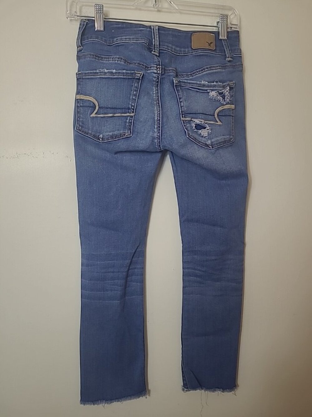 American Eagle Outfitters Super Skinny Stretch Artist Crop Distressed Jeans 4 - Picture 2 of 11